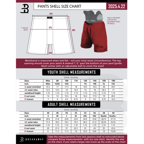 Biggby Coffee Hockey Club Tier 3 Adult Hybrid Pants Shell
